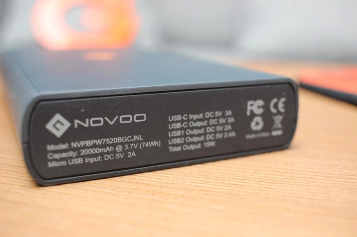 NOVOO Powerbank 20000 CE-Kennzeichnung