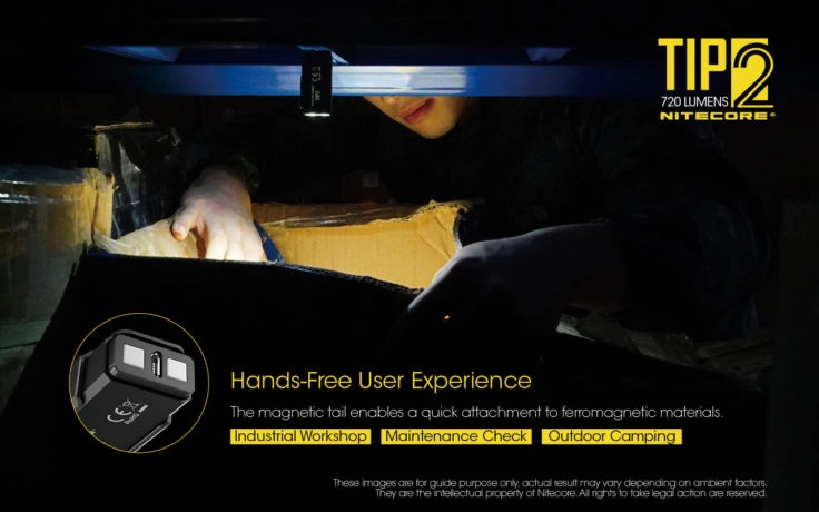 Nitecore Tip 2 freihändiges Arbeiten Nitecore Tip 2 freihändiges Arbeiten