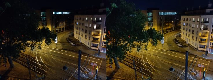 OnePlus 7 Nachtmodus Strasse