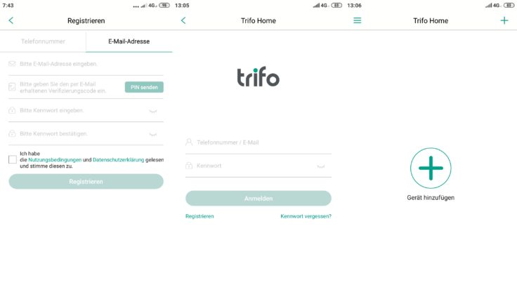 Trifo Ironpie M6 Saugroboter App Registrierungsvorgang