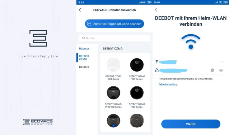 Ecovacs Deebot Ozmo 950 Saugroboter Home App