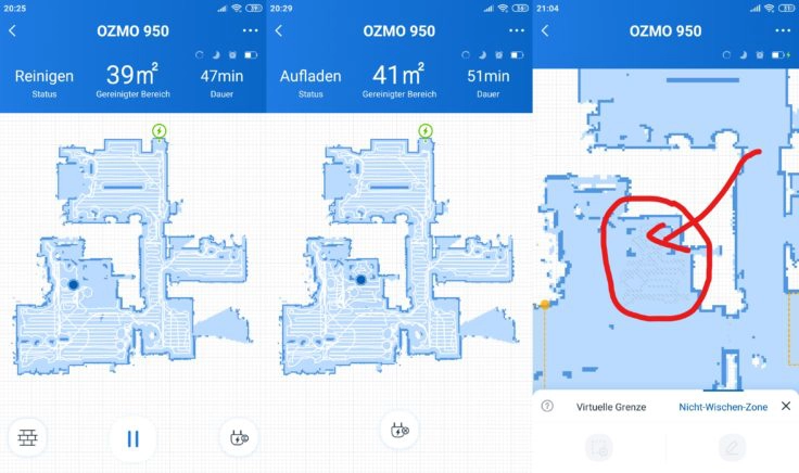 Ecovacs Deebot Ozmo 950 Saugroboter Home App Mapping Teppicherkennung