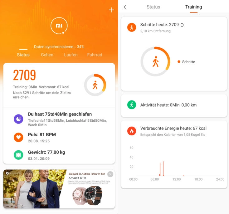 Huami Amazfit Verge Lite Mi Fit App