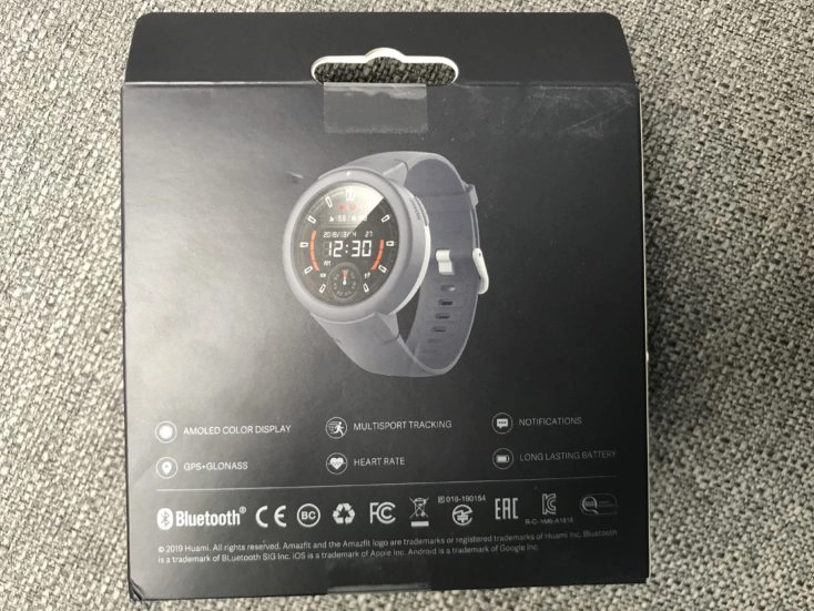 Huami Amazfit Verge Lite Verpackung Global Version