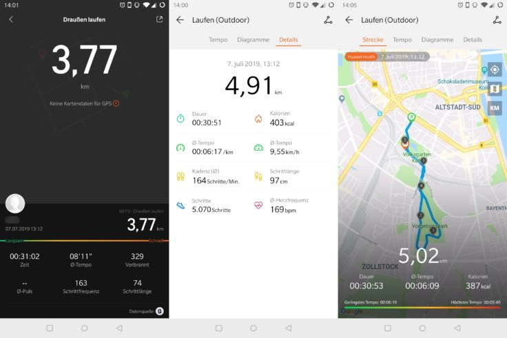 Mi Band 4 vs Honor Band 4 vs Honor Watch Magic Laufen