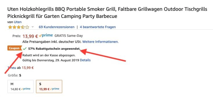 UTEN Grill Amazon Gutschein