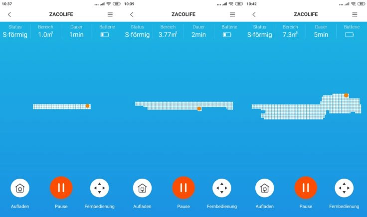 ZACO A9S Saugroboter App Mapping