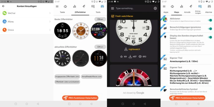 Amazfit GTR Strava Notify Fitness Amazfaces Maps