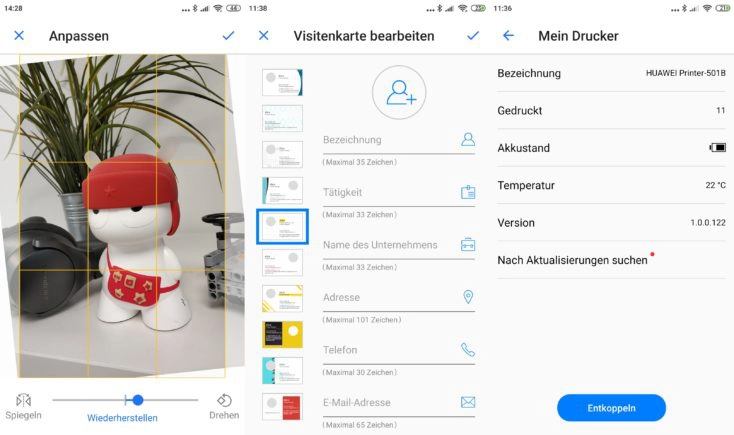 Huawei Printer App Screenshots