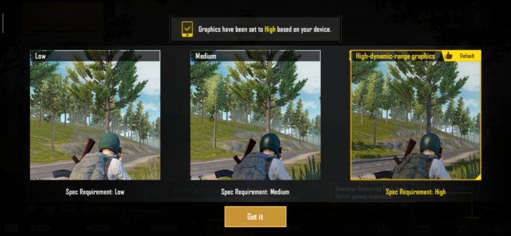 Redmi Note 8 Pro PUBG Grafikeinstellungen