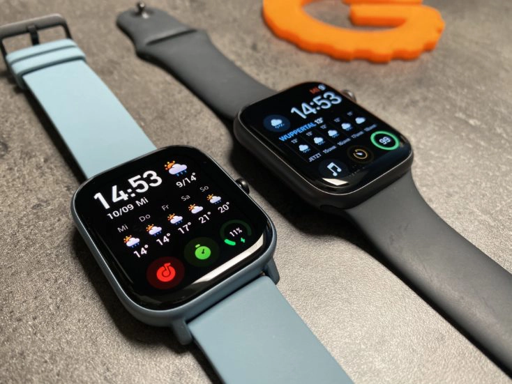 Amazfit GTS vs AppleWatch Vorderseite