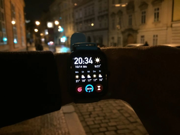 Huami Amazfit GTS Display nachts