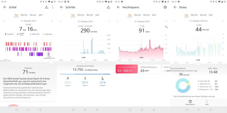 Huawei Watch GT 2 Schlaf Schritte Puls Stress