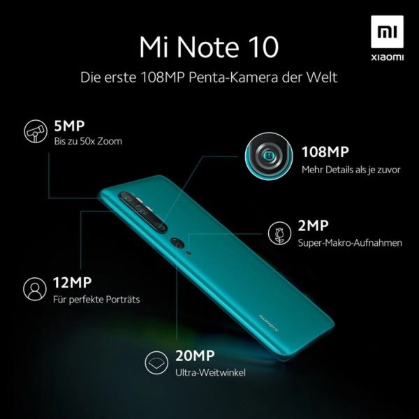 Mi Note 10 Penta Kamera deutsch