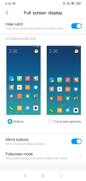 Redmi Note 8 MIUI Display Notch