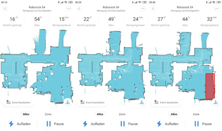 Roborock S4 Saugroboter App Mapping