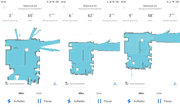 Roborock S4 Saugroboter App Mapping Beginn