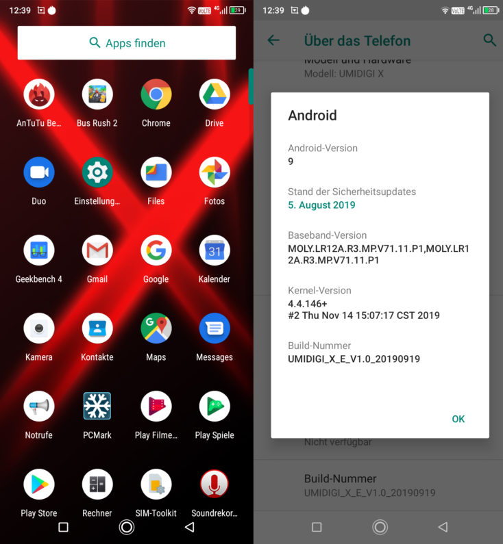 UMIDIGIX Android 9