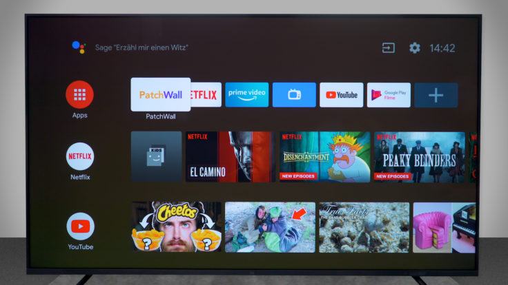 Xiaomi Mi TV 4S Android-Oberfläche