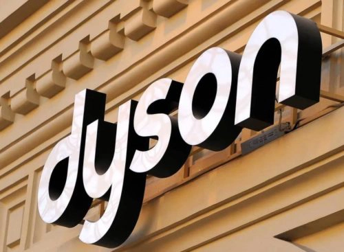 Dyson Logo auf einem Laden