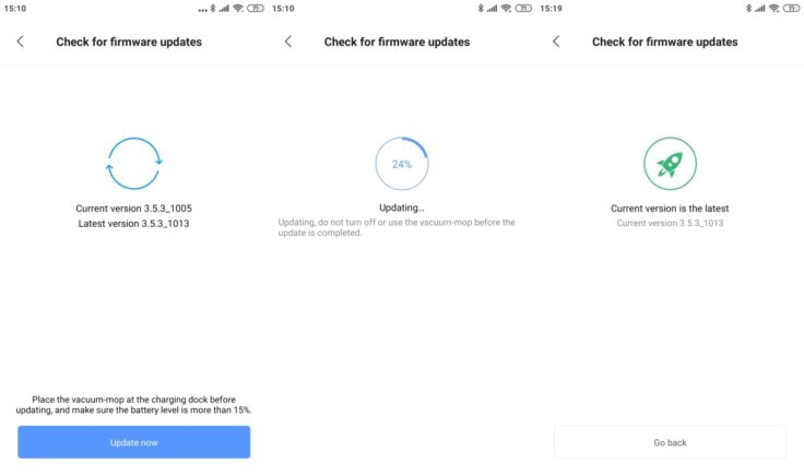 Xiaomi Mi Robot 1C Saugroboter App Firmware-Updates