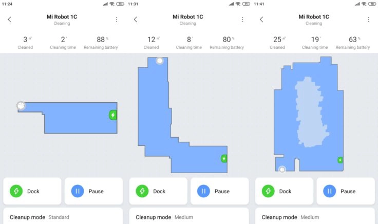 Xiaomi Mi Robot 1C Saugroboter App Mapping