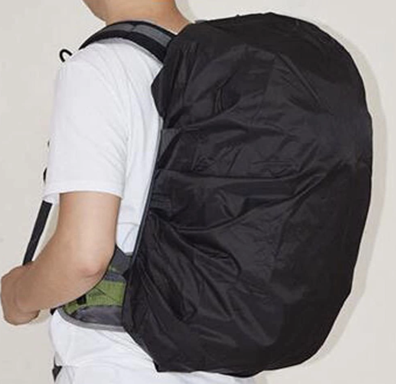 Rucksack Regenschutz schwarz Mann