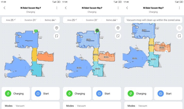 Xiaomi Mijia LDS Saugroboter Xiaomi Home App Raumeinteilung