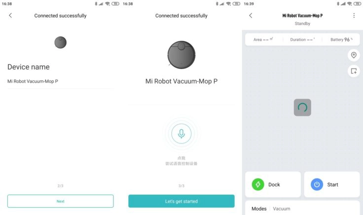 Xiaomi Mijia LDS Saugroboter Xiaomi Home App WLAN-Verbindung