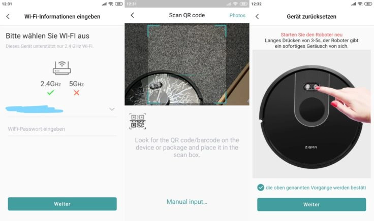 Zigma Spark 980 Saugroboter App Einbindung WLAN