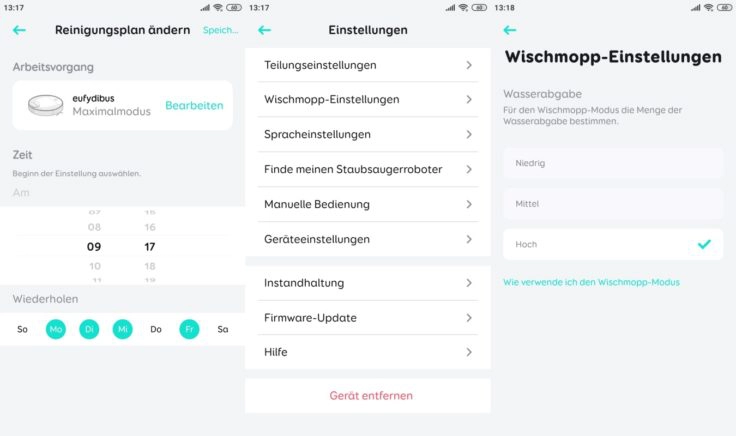 Anker eufy L70 Saugroboter App Einstellungen