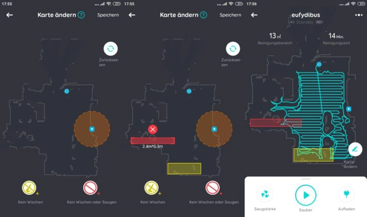 Anker eufy L70 Saugroboter App Mapping No-Go-Zonen 