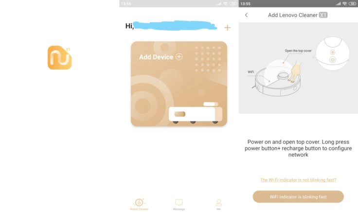 Lenovo X1 Saugroboter App Registrierung