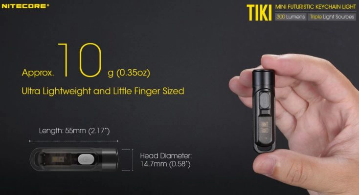 Nitecore TIKI TIKI LE Groesse