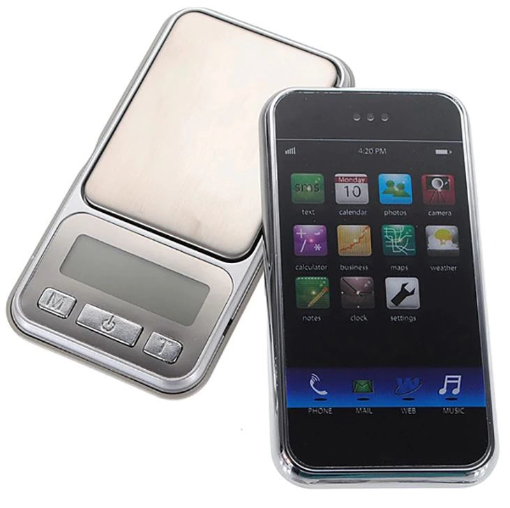 digitale Miniwaage Smartphone Display