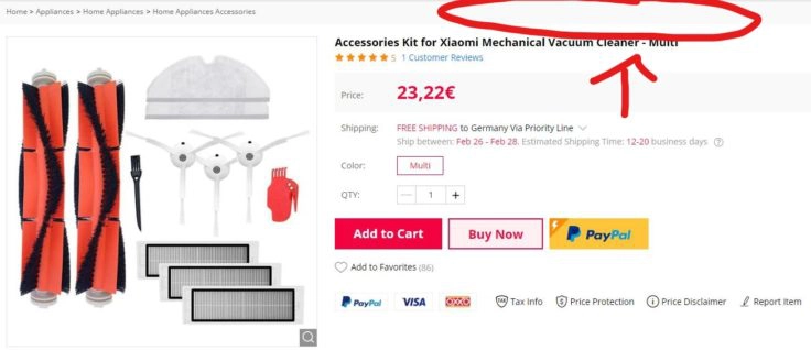 Saugroboter Zubehoer GearBest Shop Original erkennen Xiaomi Roborock