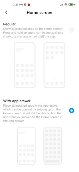Xiaomi Mi 10 App-Drawer