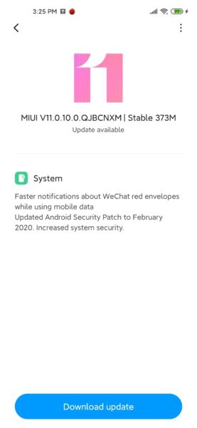 Xiaomi Mi 10 MIUI 11