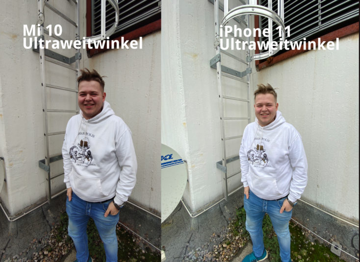 Xiaomi Mi 10 vs iPhone 11 Ultraweitwinkelkamera