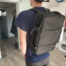 Bange Rucksack auf dem Ruecken