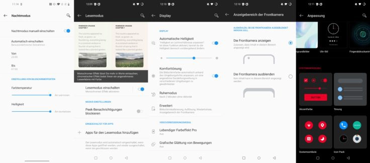 OnePlus 8 Pro Display Einstellungen