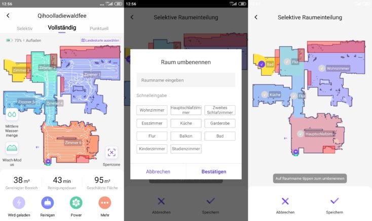 Qihoo 360 S6 Pro Smart Saugroboter App selektive Raumeinteilung Etagenspeicherung