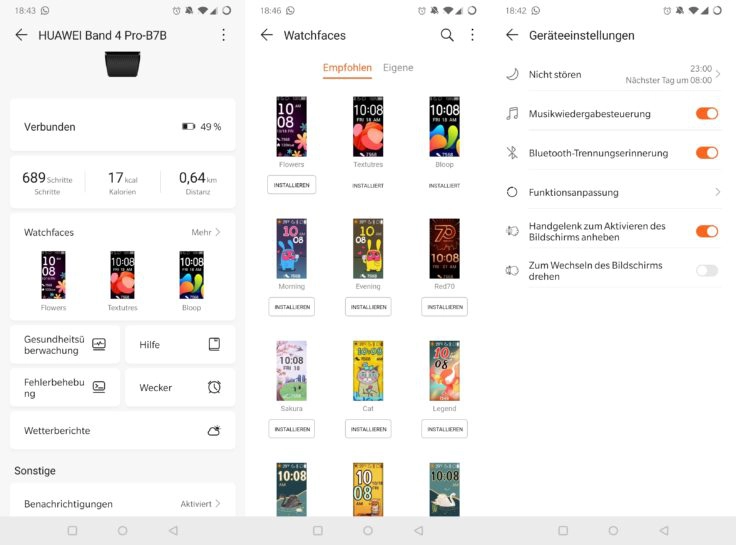Huawei Band 4 Pro Huawei Health App Watchfaces