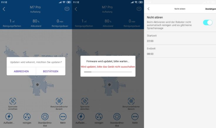 Proscenic M7 Pro Saugroboter Home App Firmware-Updates