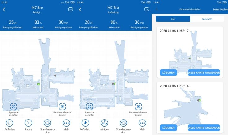 Proscenic M7 Pro Saugroboter Home App Mapping Kartenspeicherung