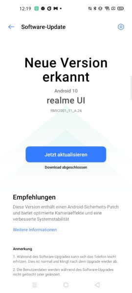 Realme 6 Update Realme UI