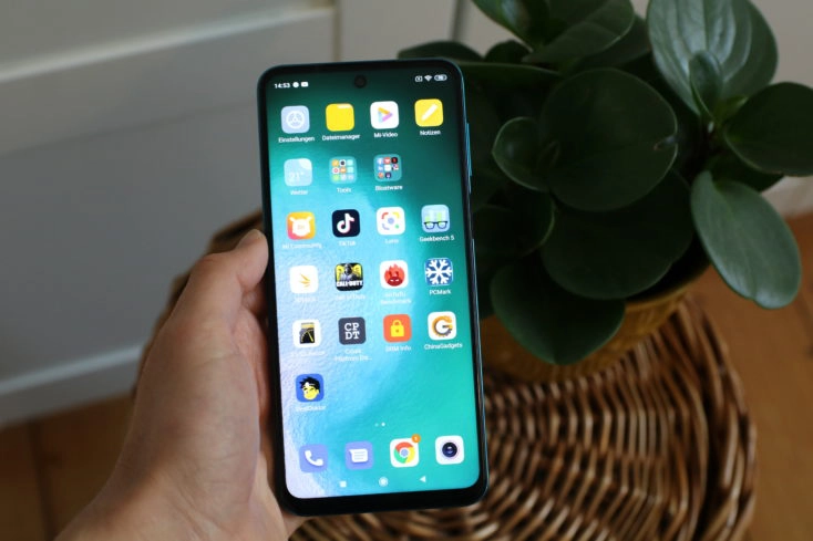 Redmi Note 9S Smartphone in Hand Display