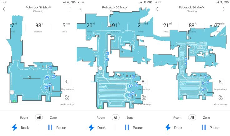 Roborock S6 MaxV Saugroboter Xiaomi Home App Mapping