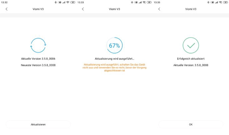 Viomi V3 Saugroboter Xiaomi Home App Firmware-Update durchfuehren