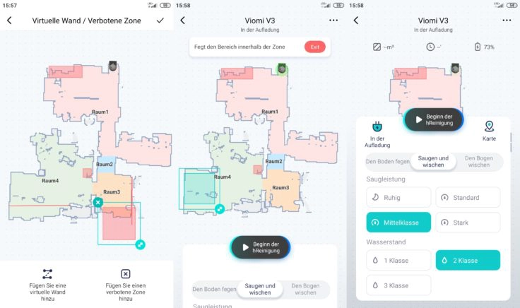 Viomi V3 Saugroboter Xiaomi Home App selektive Raumeinteilung